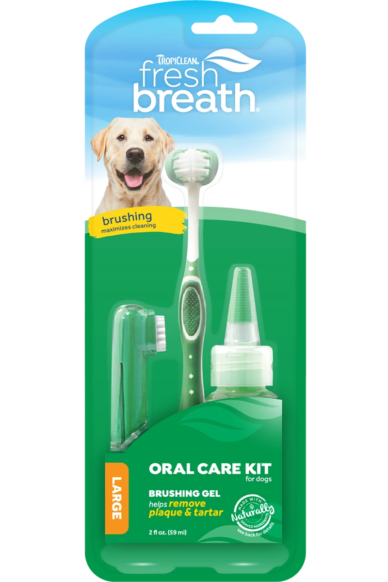 Tropiclean Fresh Breath Oral Kit For Large Dogs 3 Tropiclean Fresh Breath Oral Kit For Large Dogs