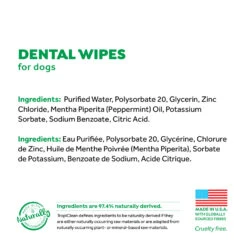 Tropiclean Fresh Breath Dental Wipes 50 Sheets -Pet Grooming Discounts TC 00287 3