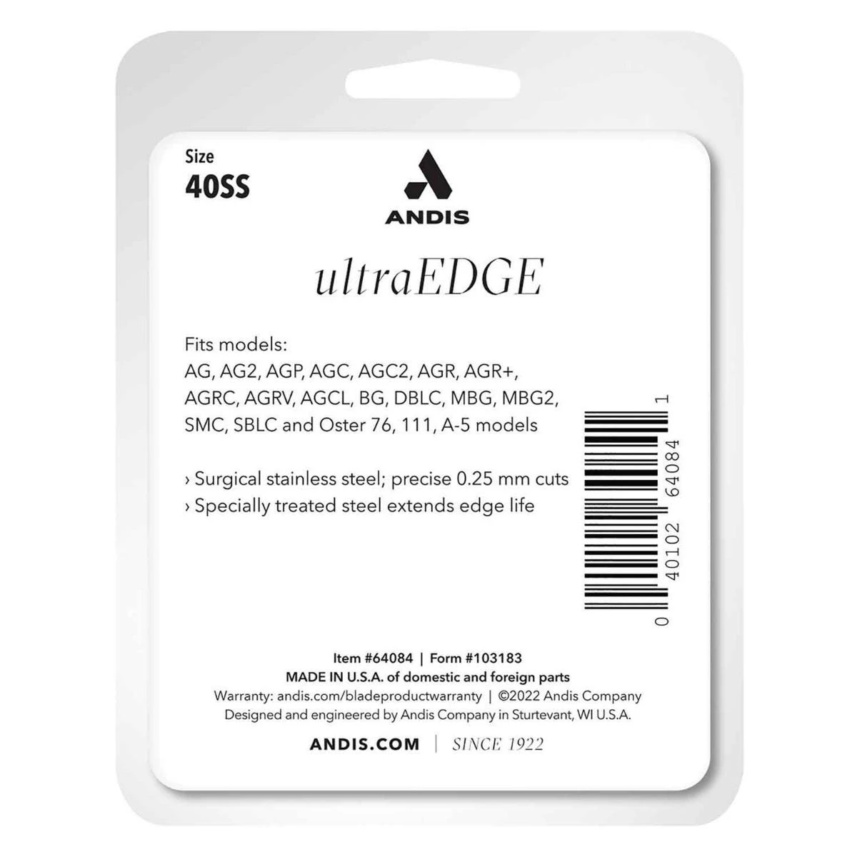 Andis UltraEdge Blade 40 1/100In Cut 5 Andis UltraEdge Blade 40 1/100In Cut - Image 3