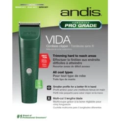 Andis Vida Adjustable Blade Clippers -Pet Grooming Discounts ad8579 43 package front