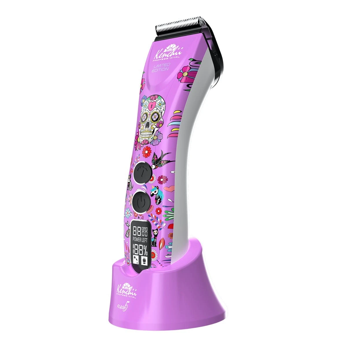 Kenchii Flash5 5-in-1 Digital Cordless Clipper Purple Dogs Edition 6 Kenchii Flash5 5-in-1 Digital Cordless Clipper Purple Dogs Edition - Image 4