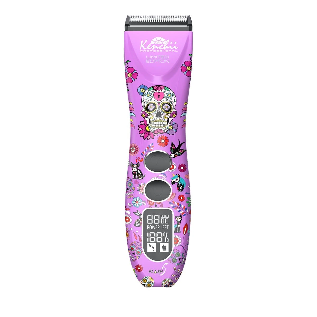 Kenchii Flash5 5-in-1 Digital Cordless Clipper Purple Dogs Edition 3 Kenchii Flash5 5-in-1 Digital Cordless Clipper Purple Dogs Edition