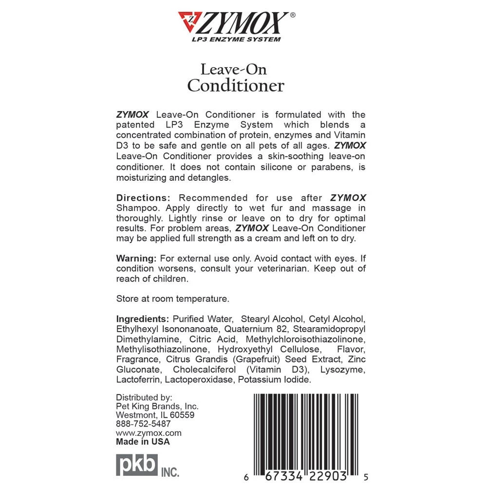 Zymox Leave-On Conditioner 12 Oz 4 Zymox Leave-On Conditioner 12 Oz - Image 2